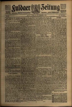 Zweite Ausgabe vom Freitag, den 18. September 1908.