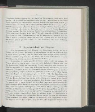 II. Symptomatologie und Diagnose.
