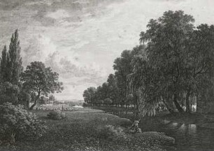 An der Weißeritz zwischen Löbtau und Friedrichstadt 1833 : Philipp Veith. An der Weißeritz zwischen Löbtau und Friedrichstadt 1833. Nach einem Gemälde von Ernst Ferdinand Oehme. Dresden, Stadtmuseum