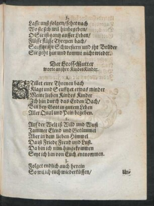 Der Gross-Mutter worte an ihre/ KindesKinder.