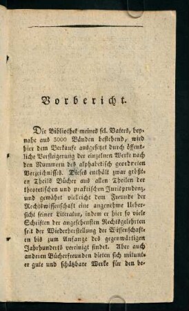 III-VIII, Vorbericht.