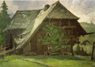 Schwarzwaldaus mit Baum
