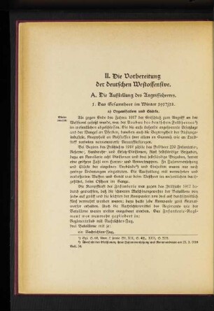 1. Das Gesamtheer im Winter 1917/18.