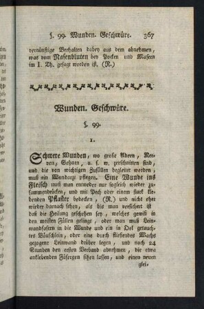 367-395, Wunden. Geschwüre. - Präservation bey graßirenden Krankheiten