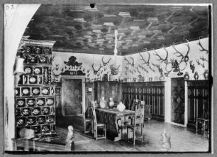 Im Jagdzimmer der Burg Lauenstein in Oberfranken