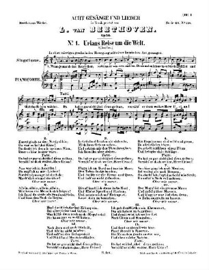 Beethoven's Werke, 218 = Serie 23: Lieder und Gesänge mit Begleitung des Pianoforte. 8 Gesänge und Lieder : op. 52