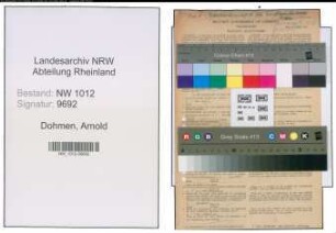 Entnazifizierung Arnold Dohmen , geb. 24.07.1897 (Landwirt)