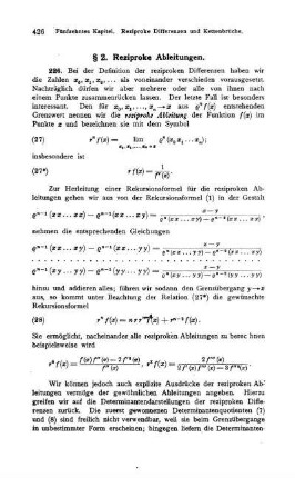 § 2. Reziproke Ableitungen.