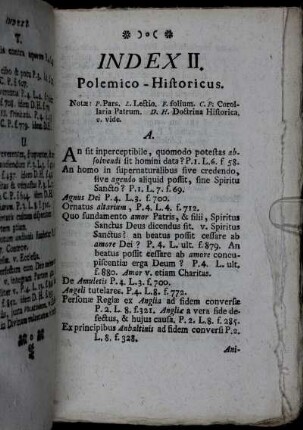 Index II. Polemico-Historicus.