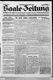 Saale-Zeitung : allgemeine Zeitung für Mitteldeutschland ; Hallesche neueste Nachrichten