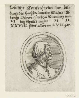 Bildnis Albrecht Dürer im Profil