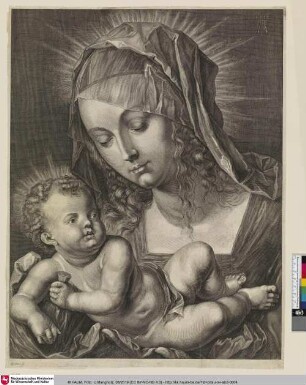 [La S. Vierge avec l'Enfant Jésus; Die heil. Jungfrau mit dem Kinde im Arme]