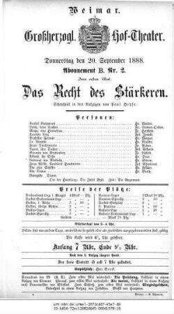 Das Recht des Stärkeren
