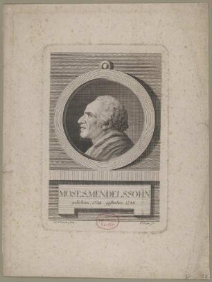 Bildnis des Moses Mendelssohn