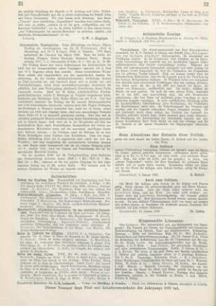31 [Rezension] Theologischer Jahresbericht ; 16.1896