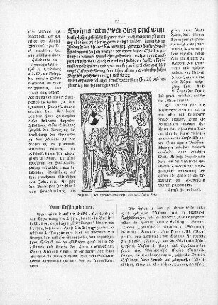 Faksimile einer Buchhändleranzeige aus dem Jahre 1511