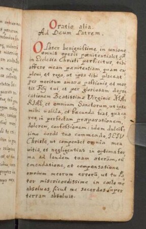 Oratio alia. Ad Deum Patrem.