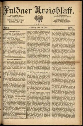 Ausgabe vom Dienstag, den 24. Juli 1900.