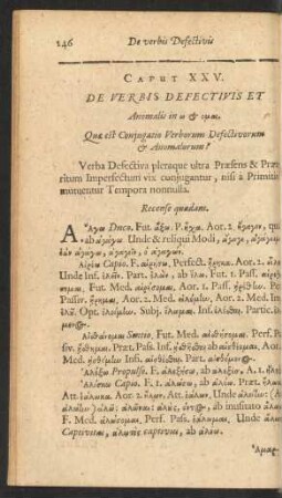 Caput XXV. De Verbis Defectivis Et Anomalis in [...]