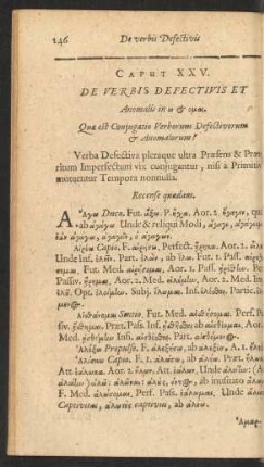 Caput XXV. De Verbis Defectivis Et Anomalis in [...]