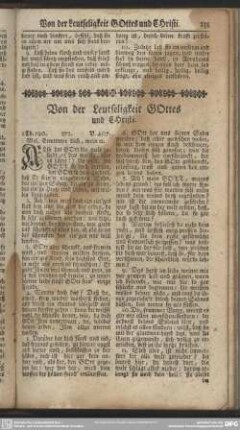 Von der Leutseligkeit Gottes und Christi