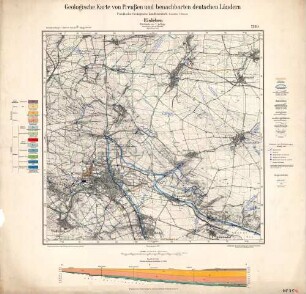 [4435] Eisleben Flözkarte, Geologische Karte von Preußen und benachbarten deutschen Ländern
