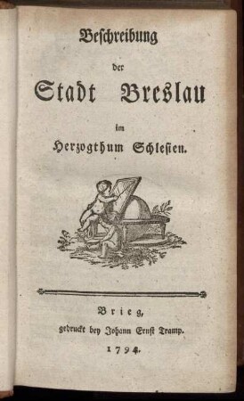 Beschreibung der Stadt Breslau im Herzogthum Schlesien