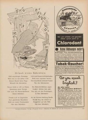 "Urlaub eines Sekretärs"