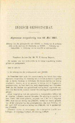 Algemeene vergadering van 28 Mei 1867