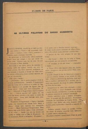 As últimas palavras do Barão Humberto