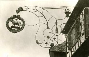 Wirtshausschild "Zum Lamm" s. a. 6968