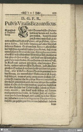 Pulvis Vitalis Bezoardicus