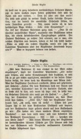 Fünfte Vigilie. Die Frau Hofrätin Anselmus …