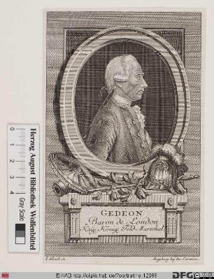 Bildnis Gideon Ernst von Laudon (Loudon, ursprüngl. Laudohn) (1759 Frhr.)