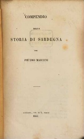 Compendio della storia di Sardegna