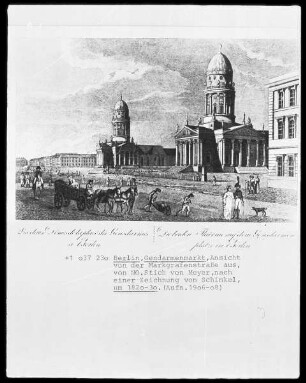 Berlin, Gendarmenmarkt, Ansicht von der Markgrafenstraße aus
