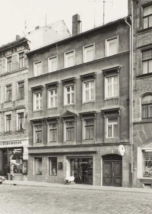 Meißen-Alstadt, Neugasse 6. Wohnhaus mit Laden (um 1890). Straßenansicht