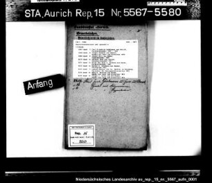 Hausierkonzessionen und -gesuche: Carl Friedrich Godelmann aus Aurich, Kurzwarenhandel