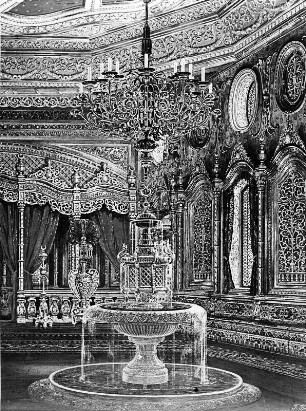 Orientalischer Saal in Schloß Schachen : Orientalischer Saal in Schloß Schachen. Tafelbild (1871/1873; F. Knab). Linderhof (Ettal)