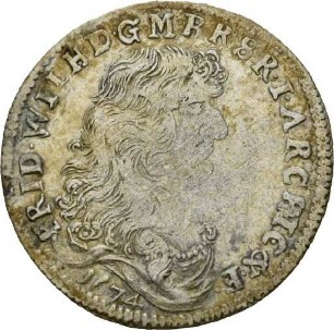 Dritteltaler des Kurfürsten Friedrich Wilhelm von Brandenburg, 1674