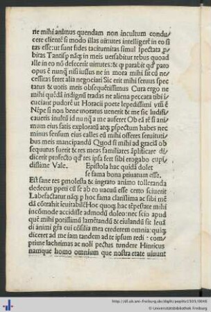 Epistola hac quidam dolet …