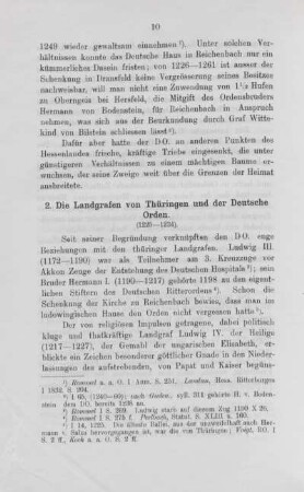 2. Die Landgrafen von Thüringen und der Deutsche Orden. (1225-1234).