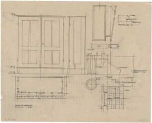 Döllgast, Hans; Landshut (Bayern); Landwirtschaftsschule - Vorzimmer - Schrank (Ansicht; Details)