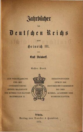 Jahrbücher des Deutschen Reichs unter Heinrich III.. 1