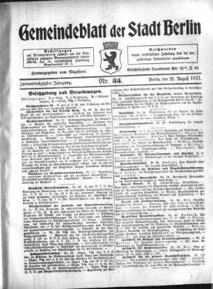 1921,35: Nr. 35, 28. August 1921