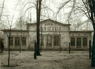 Saalgebäude des früheren Museumsgartens in Karlsruhe, erbaut von Baudirektor Hübsch 1842, abgebrochen 1905