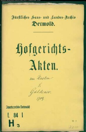 von Haelen, Henrich zu Paderborn gegen Nevelin Güldener - Schuldforderung
