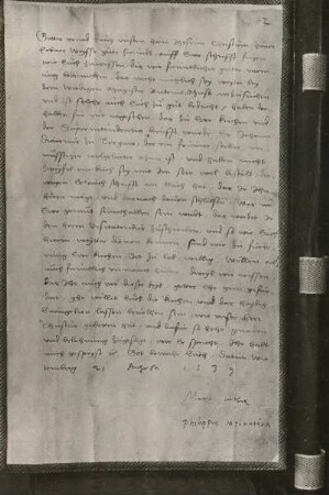 Von Luther und Melanchthon unterzeichneter Brief aus Wittenberg : Von Luther und Melanchthon unterzeichneter Brief aus Wittenberg