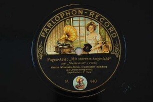 Pagen-Arie: "Mit starrem Angesicht" : aus "Maskenball" / (Verdi)