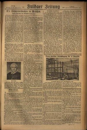 Dritte Ausgabe vom Samstag, den 26. Januar 1929.
